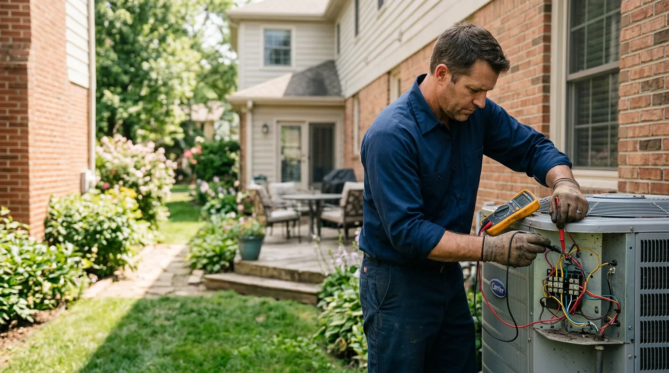 HVAC technician working near Armstrong Creek, WI